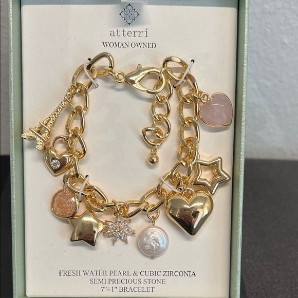 Atterri | Charm Bracelet w/ Fresh Water Pearls ✨ - Picture 1 of 9